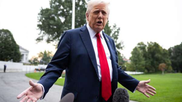 President Donald Trump speaks to reporters on the South Lawn of the White House | CNP/AdMedia/Sipa/Newscom