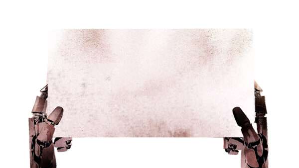 An illustration of robot hands holding a piece of paper | Illustration: Joanna Andreasson