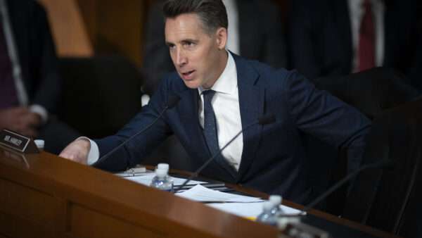 Missouri Senator Josh Hawley in Senate hearing | Douglas Christian/ZUMAPRESS/Newscom