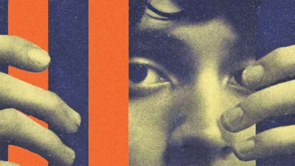 Detainee with orange bars | Illustration: Eddie Marshall | Midjourney