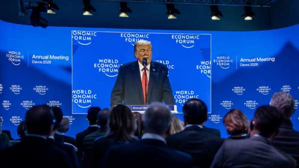 Donald Trump speaking at the World Economic Forum | Photo: World Economic Forum/Vaeriano DI/UPI/Newscom