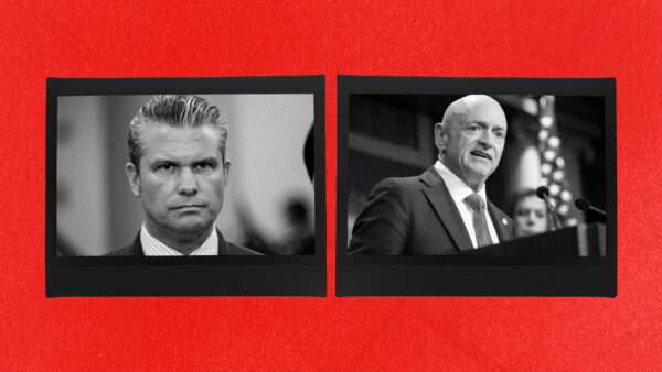 Defense Secretary Pete Hegseth and Senator Mark Kelly | Michael Brochstein/Zuma Press/Newscom/Bonnie Cash/UPI/Newscom