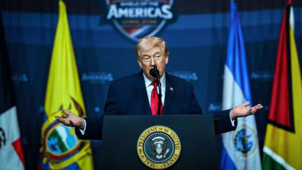President Donald Trump at the "Shield of Americas" event | Credit: Official White House Photo by Molly Rileyl/PolarisWH/Polaris/Newscom