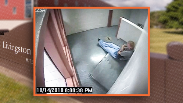 Surveillance footage from Livingston County Jail | Illustration: Midjourney