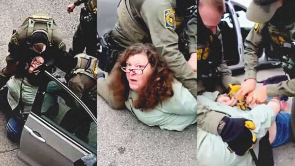 Debbie Brockman getting arrested | Photo: X/Bluesky