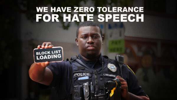 Police department's hate speech ad | Photo: Columbia Police Department, SC/Facebook