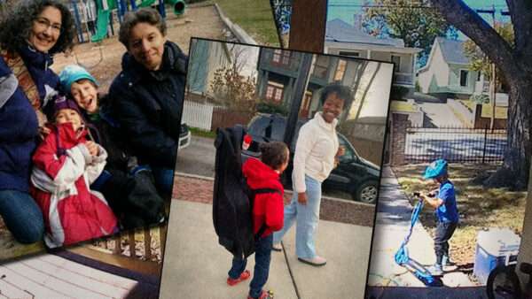The Meitiv family and Mallerie Shirley with her son | Courtesy of the Meitiv family and Mallerie Shirley
