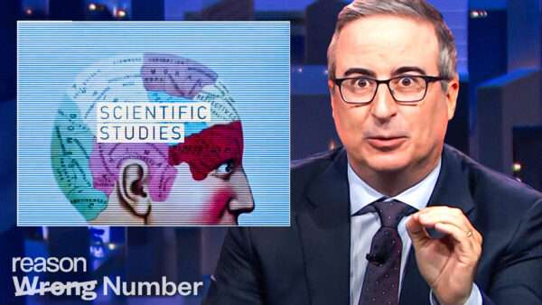 John Oliver, host of HBO's 'Last Week Tonight' and a scientific studies graphic next to him | Adani Samat