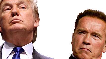 Large image on homepages | Trump: Gage Skidmore, Wikimedia; Schwarzenegger: Neon Tommy/Creative Commons