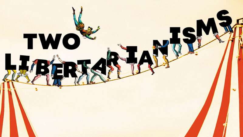 featuretwolibertarianisms | Illustration: Joanna Andreasson; Source images: mauro_grigollo/iStock. Public Domain