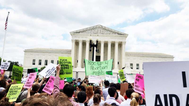 abortion demonstrators outside the Supreme Court