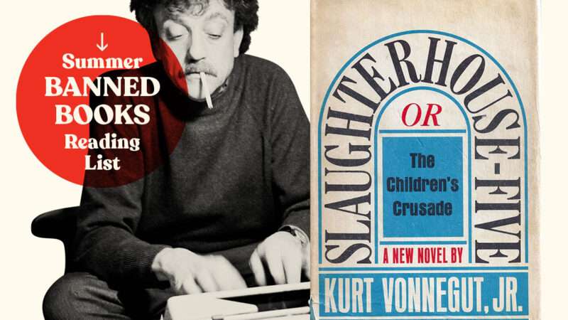 Kurt Vonnegut Slaughterhouse-Five banned book | Photo: Slaughterhouse-Five; Delacorte Press; Photo: Kurt Vonnegut; Santi Visalli/Getty