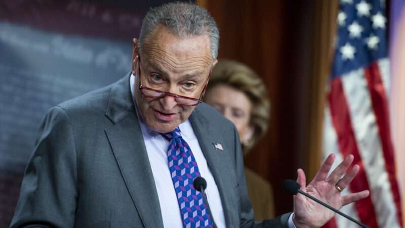 Senate Majority Leader Chuck Schumer speaking |  Rod Lamkey/CNP/Sipa USA/Newscom