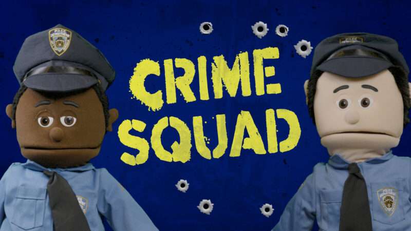 Crime Squad logo with two puppet cops