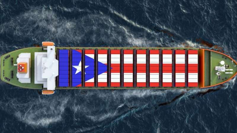 Freighter with Puerto Rico flag | DPST/Newscom
