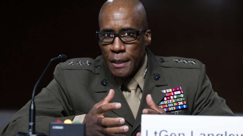 Lt. Gen. Langley talking at a hearing