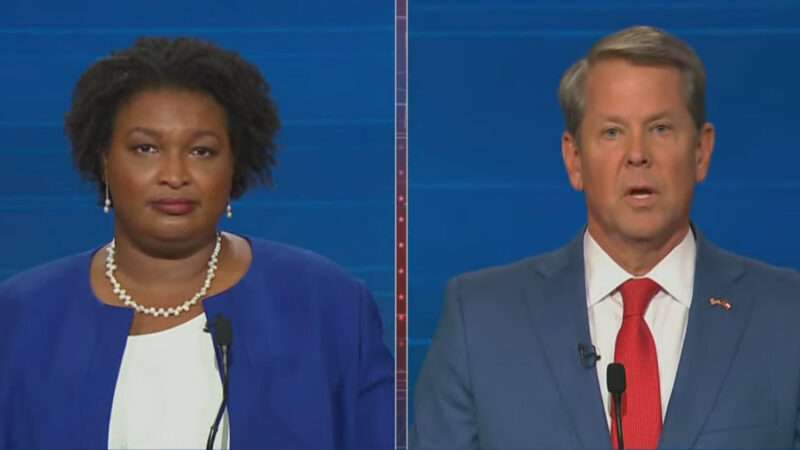 Stacey Abrams and Brian Kemp compete in Georgia's gubernatorial debate.