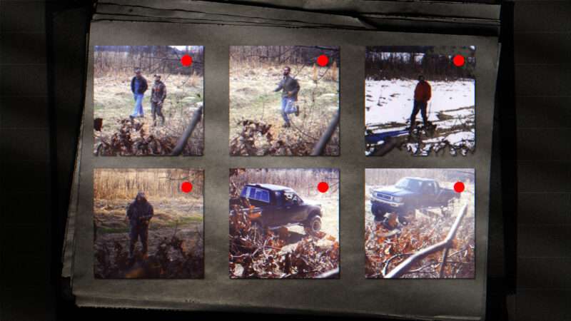 Multiple surveillance photos taken by a Fish and Wildlife Service trail camera.