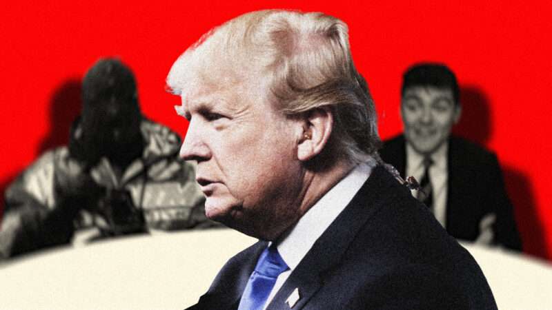 Donald Trump had dinner with Nick Fuentes and Ye/Kanye West. | Illustration: Lex Villena; Gage Skidmore