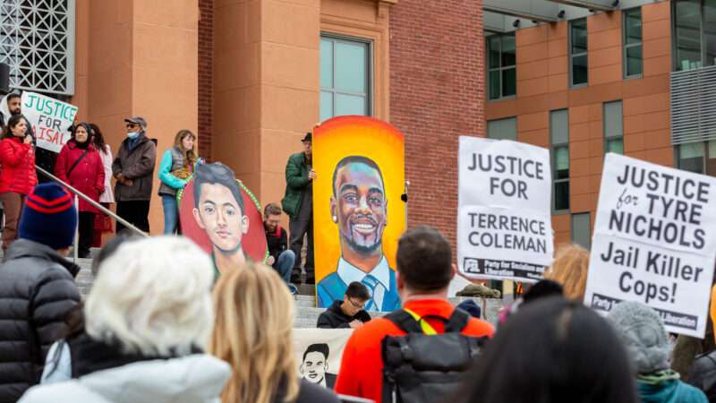 Hundreds of people rallied at Somerville High School to demand justice and accountability for Sayed Arif Faisal who was shot and killed by Cambridge police and Tyre Nichols who was killed by Memphis police officers. |  MARILYN HUMPHRIES/� 2023 Marilyn Humphries/Newscom