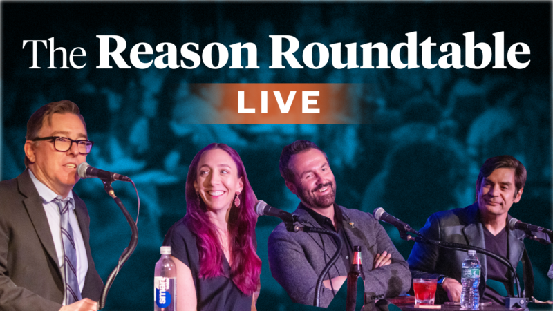 Reason Roundtable podcast at NYC comedy cellar | Lex Villena; Jim Epstein