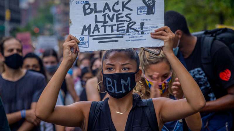 Black Lives Matter protest in New York City in August 2020