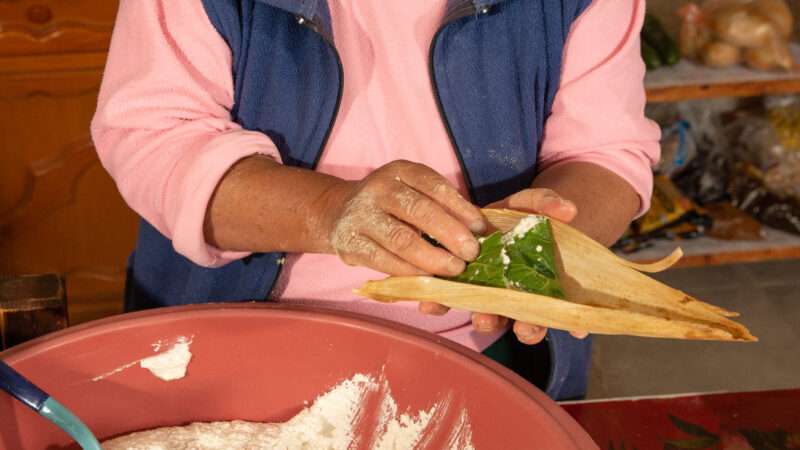 Chef using her hands to fill a tamale | Photo 217728281 © Marco Ortiz | Dreamstime.com