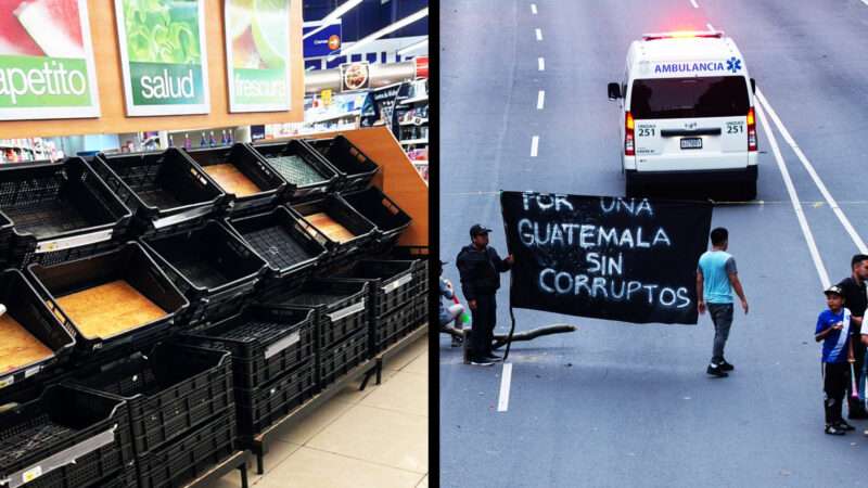 Roadblocks in Guatemala have led to scarcity in supermarkets | Cristina Avendaño/Fernando Chuy/ZUMAPRESS/Newscom