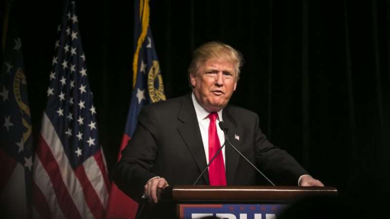 Donald Trump at a dais | imageBROKER/Walter G Arce Sr./Newscom