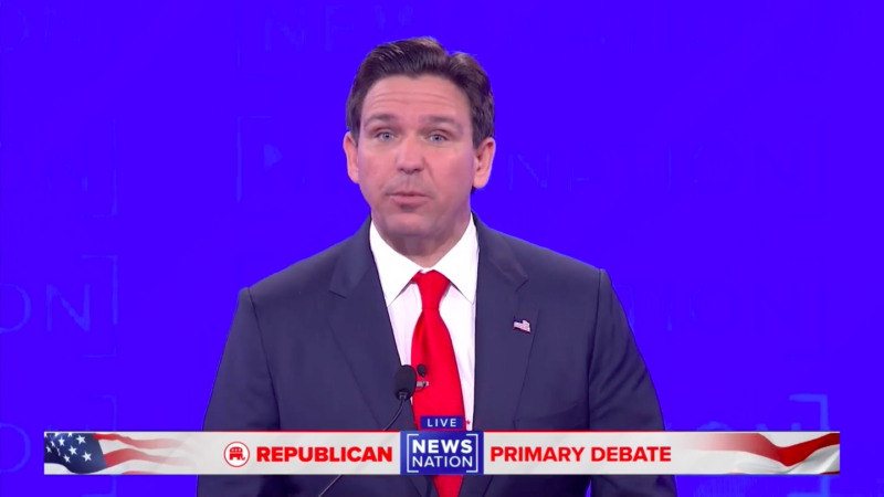 Ron DeSantis | screen shot/GOP Debate NewsNationNow