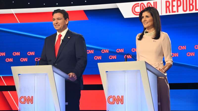 DeSantis and Haley next to each other on the debate stage | Kyle Mazza/ZUMAPRESS/Newscom