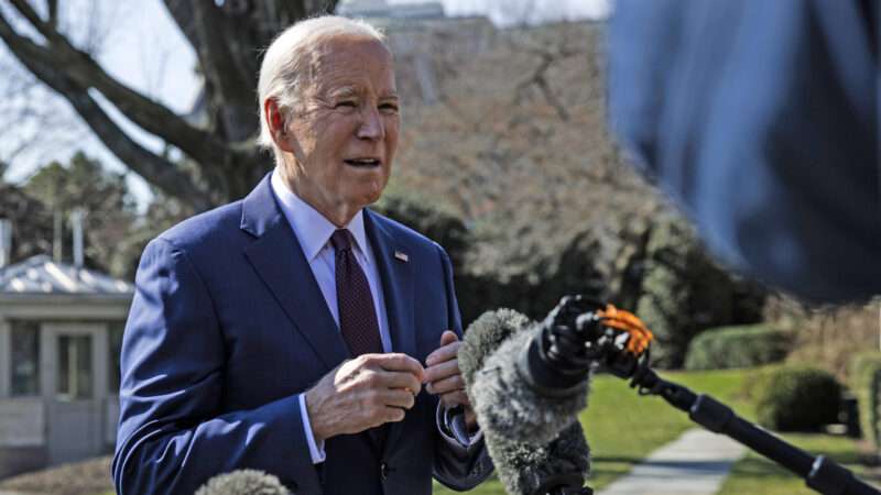 President Joe Biden speaks to reporters. | Samuel Corum/Pool via CNP/Polaris/Newscom