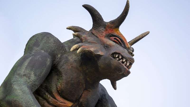 Statue of a horned demon | Stepanov Mikhail | Dreamstime.com