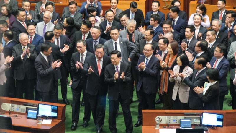 Hong Kong officials | Chen Yongnuo/China News Service/VCG/Newscom