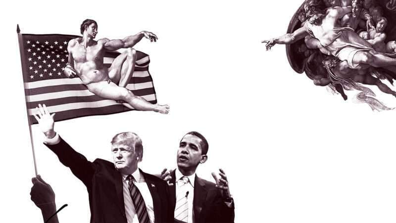 Donald Trump and Barack Obama | Illustration: Joanna Andreasson; Source images: Wikimedia