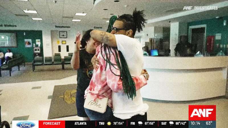 Maurice Jimmerson hugs someone | Atlanta News First