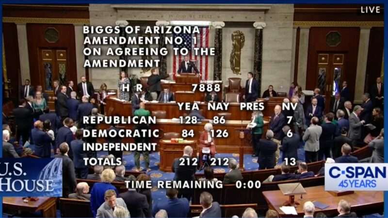 Screenshot of C-SPAN coverage of the House vote on Section 702 reform | C-SPAN