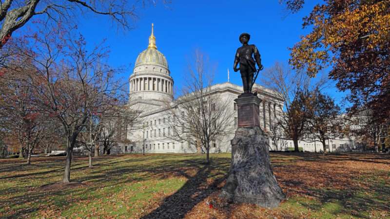 Statue outside the West Virginia Capitol | DPST/Newscom