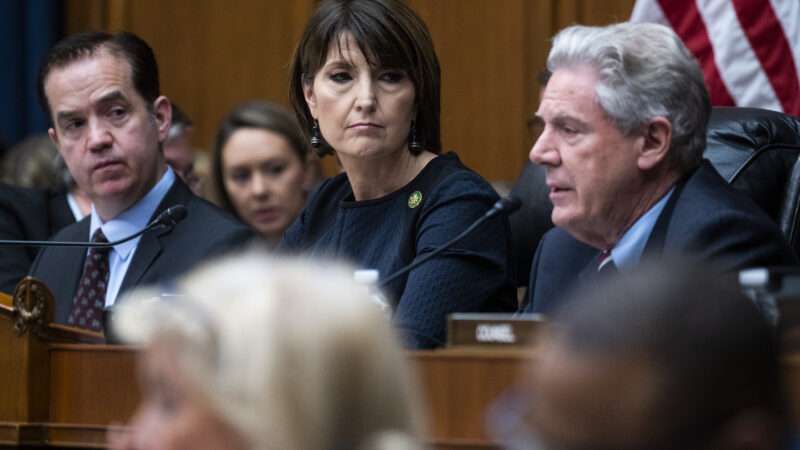 Reps. Cathy McMorris Rodgers (R–Wash.) and Frank Pallone Jr. (D–N.J.) preside over a hearing of the House Energy and Commerce Committee. | Tom Williams/CQ Roll Call/Newscom