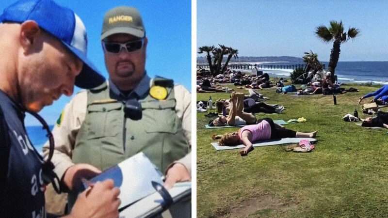 A park ranger gives a ticket to a yoga instructor in San Diego | YouTube