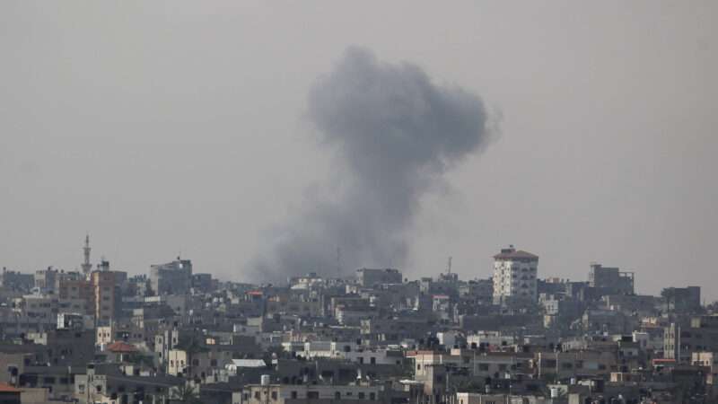 Smoke rises over the city of Rafah in the Gaza Strip after an Israel airstrike. | CHINE NOUVELLE/SIPA/Newscom