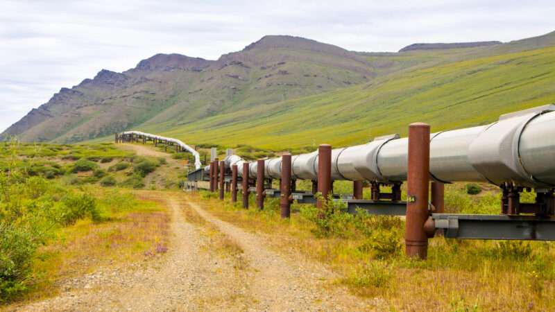 A pipeline stretches over empty land | Photo 96717143 © Raymona Pooler | Dreamstime.com