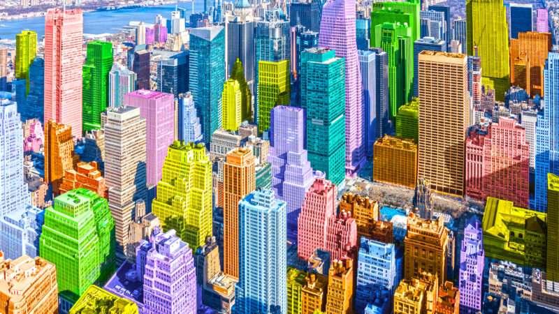 A picture of the New York City skyline tinted in vibrant colors | Brett Critchley/Dreamstime.com