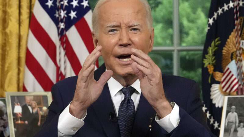 President Joe Biden speaking in the Oval Office | Sipa USA/Newscom