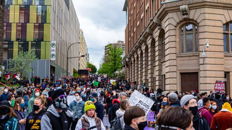 A Black Lives Matter protest in Montreal, Quebec, in May 2020. | derek robbins | Dreamstime.com