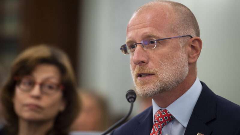 FCC Commissioner Brendan Carr at a Senate hearing | CNP/Picture Alliance/Consolidated News Photos/Newscom