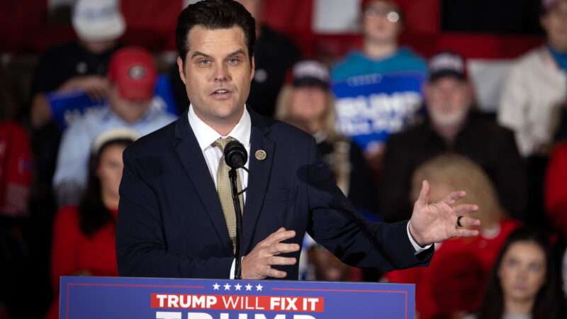 Florida congressman Matt Gaetz at a Trump-Vance rally in Georgia | Robin Rayne/Zuma Press/Newscom