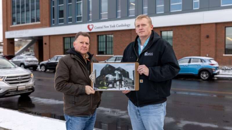 Developers Mike Licata and Bryan Bowers in downtown Utica, New York | Institute for Justice