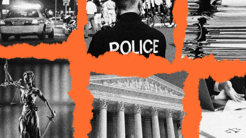 Police, courts, and other law enforcement imagery in a collage | Lex Villena