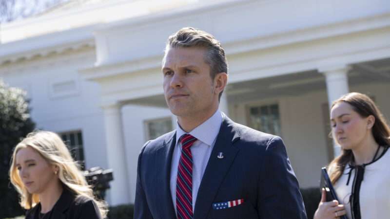Secretary of Defense Pete Hegseth speaks to reporters at the White House | CNP/AdMedia/Sipa/Newscom